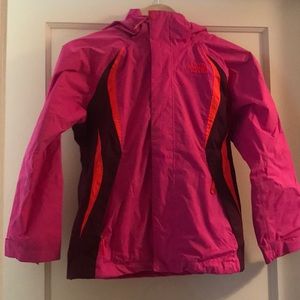 North Face Winter Coat with Zip in Jacket.